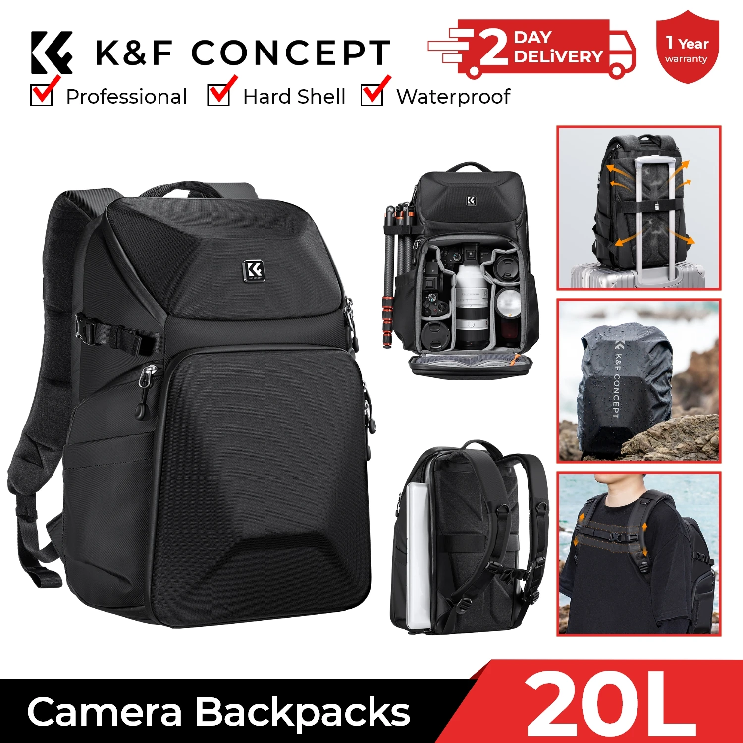 Laptop Backpack 15.6 - Sac à dos pour appareil photo