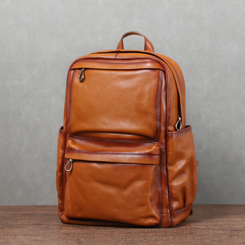 Leather Backpack Vintage - YETTIES Sac à dos vintage en