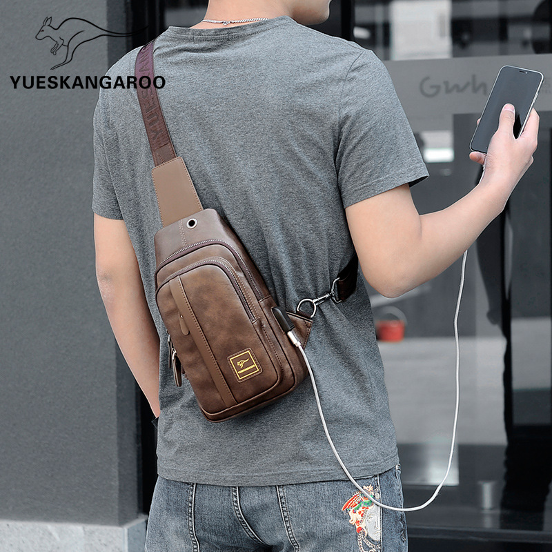 Mini Backpack Purse - Sac de poitrine Portable pour hommes,