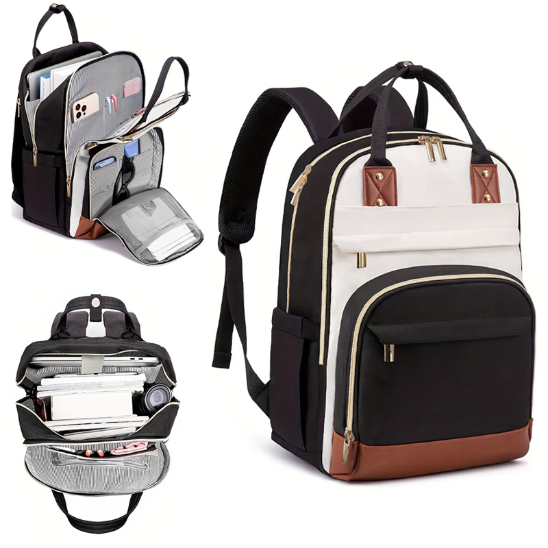 Canvas Backpack Casual - Airline Design bandoulière réglable femmes multicolore