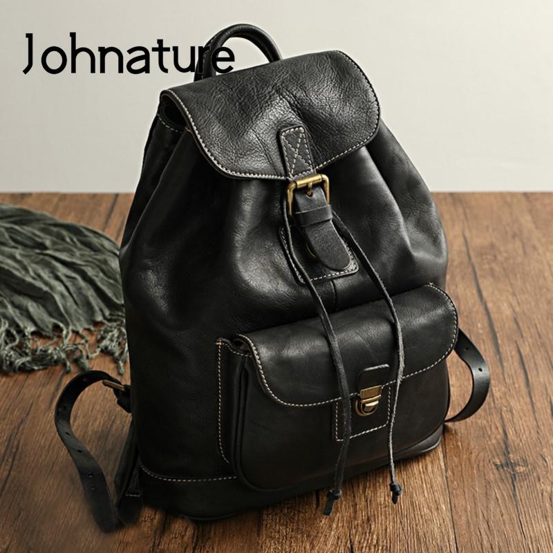 Leather Backpack Vintage - Sac à dos Johnature en cuir