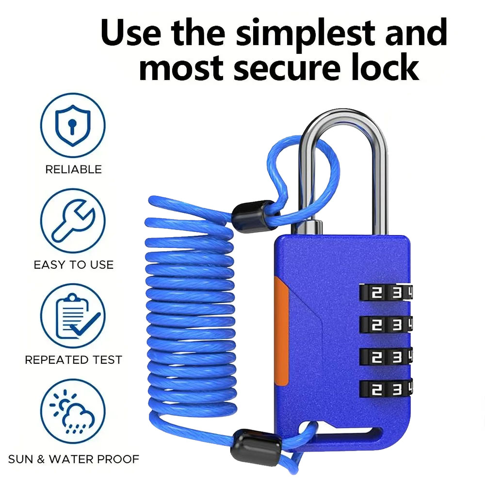 Travel Backpack Anti Theft - Cadenas à combinaison à 4 chiffres