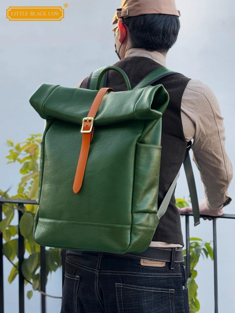 Sac à dos en cuir véritable po - Leather Backpack Vintage avis et prix