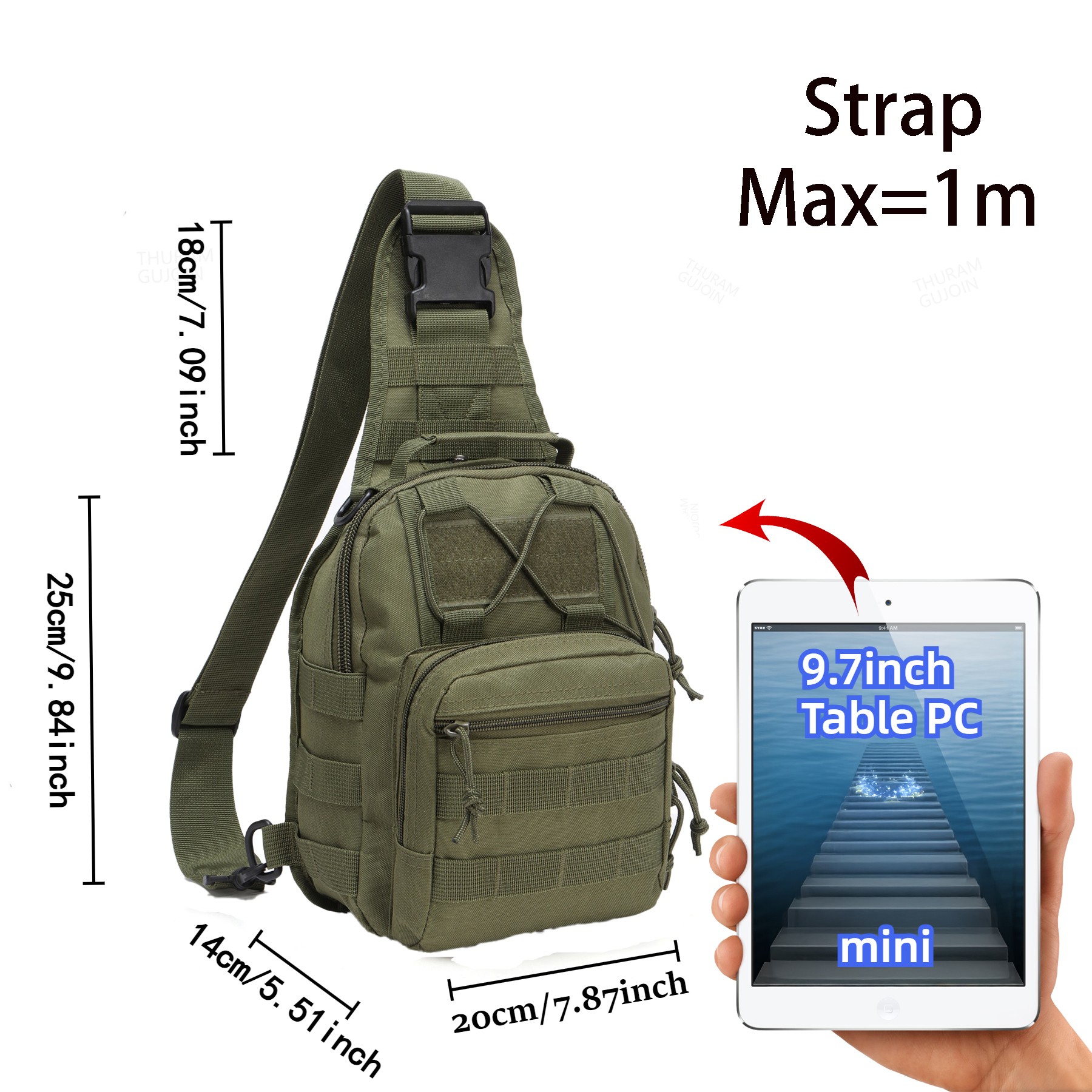 THURAM-Sac à dos Dulbag d'exté - Sling Backpack Shoulder avis et prix