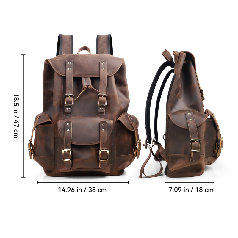 Nouveautés : Sac à dos en cuir - Leather Backpack Vintage avis et prix