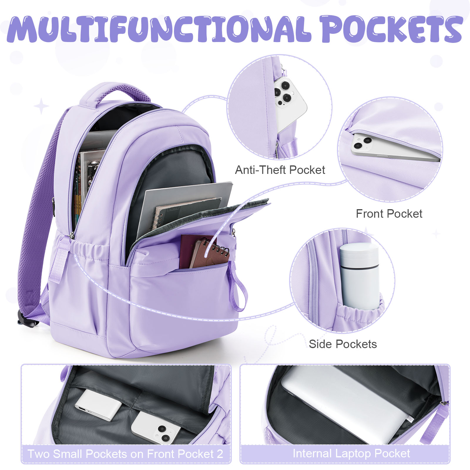 Sac à dos d'école pour adolesc - Canvas Backpack Casual avis et prix