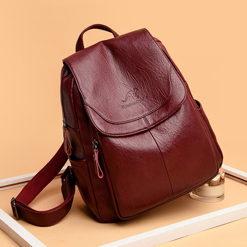 9 couleurs femmes sacs à dos e - Leather Backpack Vintage avis et prix