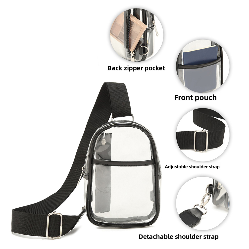 Sac à bandoulière transparent, - Sling Backpack Shoulder avis et prix