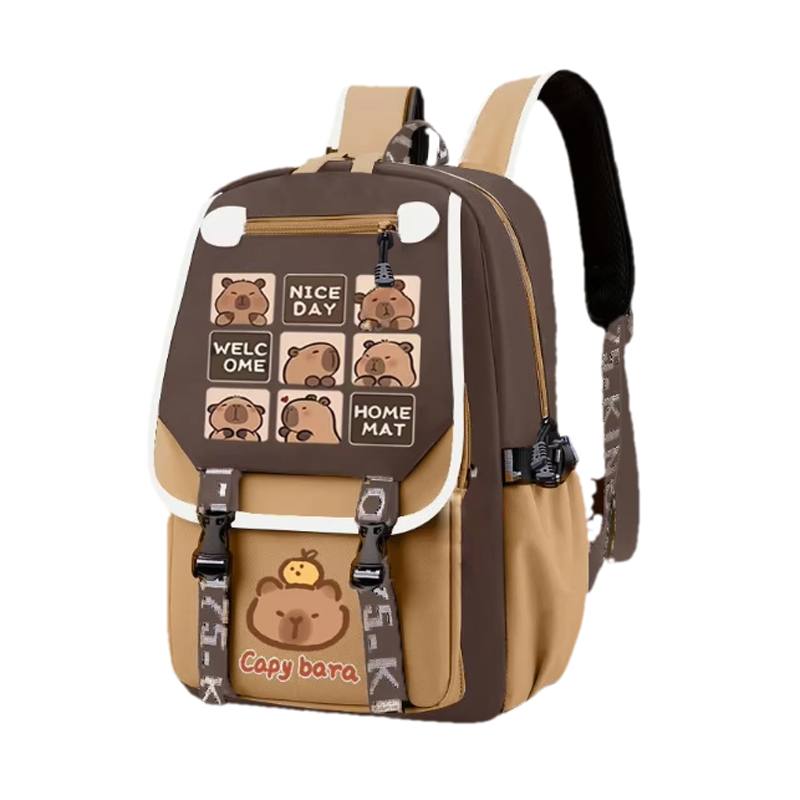 Kawaii Capybara élégant kaki e - School Backpack Teen avis et prix