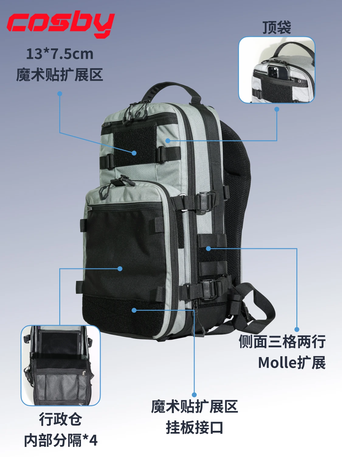 Sac à dos fonctionnel COSBY Ac - Urban Backpack Tactical avis et prix