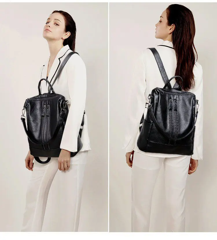 Sac à dos d'école en cuir soup - Canvas Backpack Casual avis et prix