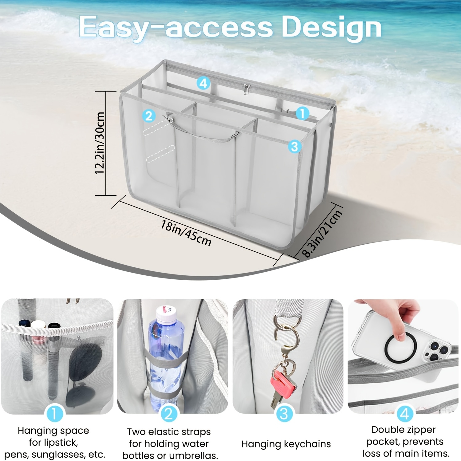 Sac en maille léger, pochette  - Backpack Insert Organizer avis et prix