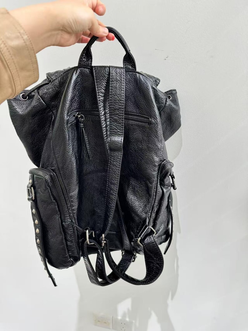 Sac à bandoulière gothique Pun - Leather Backpack Vintage avis et prix