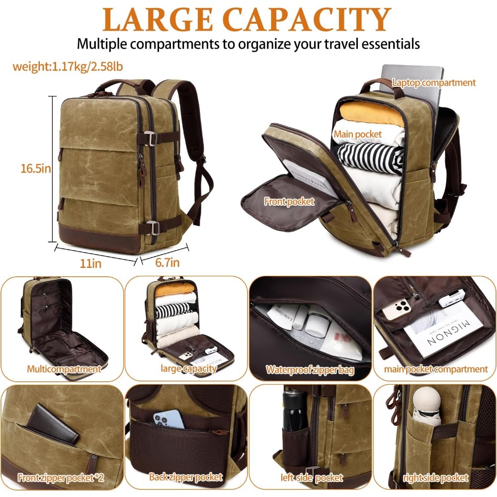 Sac à dos de voyage pour homme - Canvas Backpack Casual avis et prix