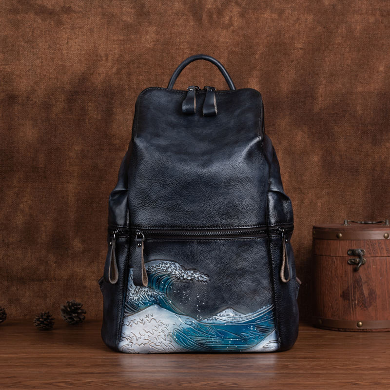 Sac à dos en cuir véritable so - Leather Backpack Vintage avis et prix
