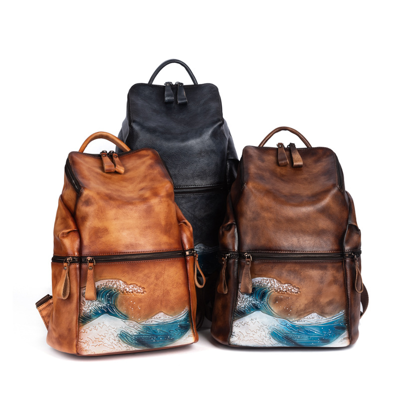 Sac à dos en cuir véritable so - Leather Backpack Vintage avis et prix