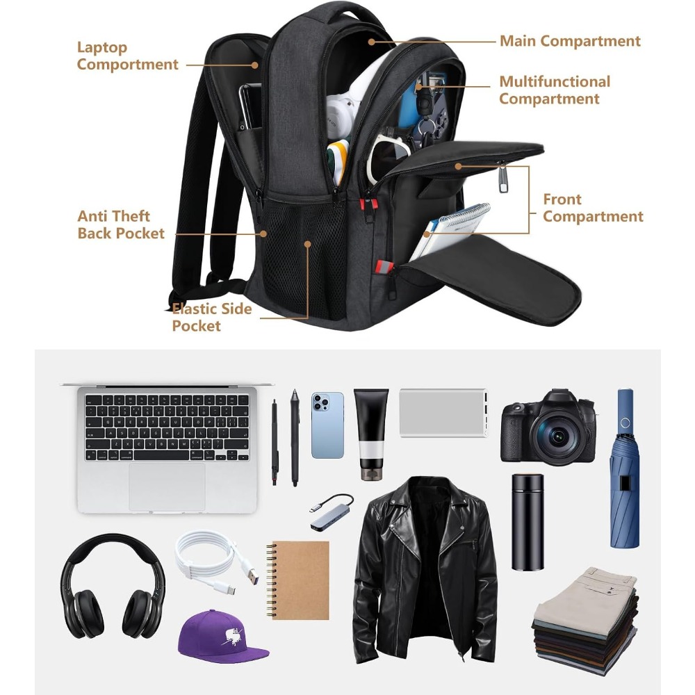 Sac à dos scolaire pour hommes - Laptop Backpack 15.6 avis et prix